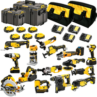 Kit d'outils électriques professionnels 18V 20V avec perceuses à batterie au lithium, boîte à outils et garantie d'un an
