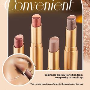 Yzs แท่งอายแชโดว์ที่สวยงามการไล่ระดับสีที่ละเอียดอ่อนเปล่งประกายเฉื่อยชาไฮไลท์สำหรับผู้เริ่มต้นกันน้ำใช้งานได้ยาวนาน - Product Image 4