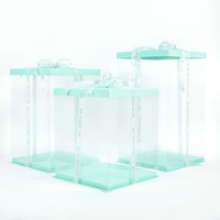 Grandes boîtes à gâteaux de qualité alimentaire avec couvercle transparent Grande boîte à gâteaux de 14/16 pouces