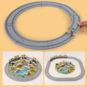 45 pz <span class=keywords><strong>animali</strong></span> della giungla di legno <span class=keywords><strong>treno</strong></span> elettrico pista giocattolo educativo popolare per i bambini <span class=keywords><strong>treno</strong></span> auto per bambini modello di costruzione di giocattoli - Product Image 5