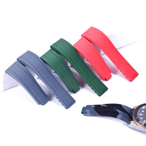 Bracelets de montre en caoutchouc de silicone à extrémités droites, motif camouflage, remplacement pour Rolex 20mm 21mm – Grande Vente - Product Image 5