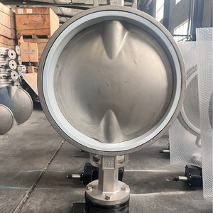 Stainless Steel Butterfly Valve D371FP 10/16P Manual Handle PTFE <b>Seal</b> DN125 For Water Steam Air - Product Image 2