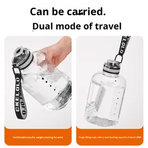 Vaso <span class=keywords><strong>de</strong></span> plástico deportivo portátil para Fitness <span class=keywords><strong>de</strong></span> verano, gran capacidad, bebida directa, barril Simple <span class=keywords><strong>de</strong></span> tonelada para acampar - Product Image 3