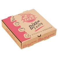 Individuelle Pizzakartons mit Logo 7/8/9/10/12 Zoll Wellpappe Pizza-Verpackungsbox auf Lager Quadratische Pizza-Kartonbox