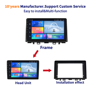 Meihua 9 pollici Facia Matten telaio del cruscotto nero per 1 anno di auto Android per lettore DVD compatibile con per <span class=keywords><strong>KIA</strong></span> <span class=keywords><strong>RIO</strong></span> 2016-2020 - Product Image 5