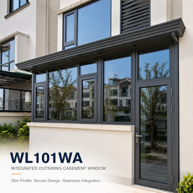 Deyu NAFS Certified Aluminum Outswing Casement Window Modern Tempered Glass Soundproof Integrated Screen Slim Heavy-Duty Thermal