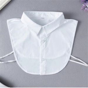 Kemeja Rajut <span class=keywords><strong>Formal</strong></span> Bisnis Pria dan Wanita Kerah Katun Kancing Lipat Warna Hitam Putih Serbaguna Hias Kerah - Product Image 5
