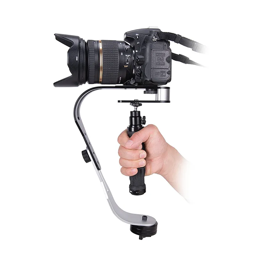 VGEET profesyonel siyah el dslr gimbal sabitleyici kamera için akıllı telefon kamera