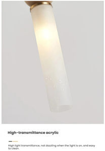 JYLIGHTING LED Small Alabaster Pendant Light Modern Copper Hanging Lamp Minimalist Marble Luxury 1 Piece Nordic Lights - Product Image 3