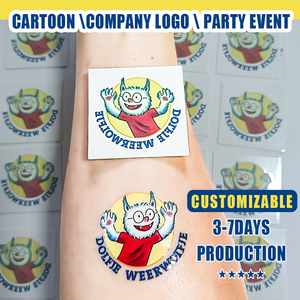 Misura personalizzata 5*5cm impermeabile temporaneo del corpo del tatuaggio adesivo piccolo colore impermeabile personalizzato di trasferimento dell'acqua caratteristica tatuaggio falso - Product Image 2