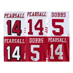 2024 dự Thảo Mới khâu áo bóng đá Mỹ San Francisco 14 Ricky pearsall 5 Josh <span class=keywords><strong>Dobbs</strong></span> - Product Image 1