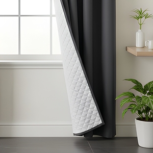 <span class=keywords><strong>Rideau</strong></span> Occultant Moderne 2-en-1 DaiRui avec Doublure Isolante Matelassée Amovible, Fermeture à Boutons Pression, Anti-Bruit, Vente Directe Usine - Product Image 1