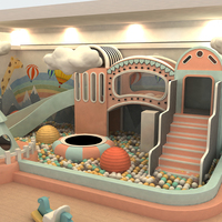 Équipement de terrain de jeu intérieur personnalisable, souple et sûr, ensemble de jeux avec toboggan et structure d'escalade pour enfants, adapté aux garderies