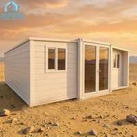 Maison conteneur préfabriquée galvanisée, robuste et ergonomique, mini-bureau pour le télétravail et l'espace de vie et de travail des équipes sur site