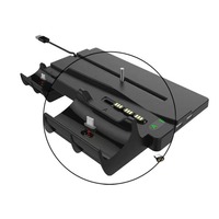 Station de charge double pour manettes PS5, 14 emplacements pour jeux, 3 ports Hub, ventilateur de refroidissement vertical, support pour édition numérique PS5
