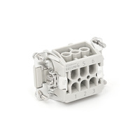 Connecteurs résistante à l'eau pour Machine automobile, 6 broches, 16a, 500V, séries HE, connecteur pour moteur