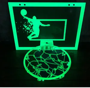 Custom kids light up pc/pvc glow in the dark mini indoor basketball hoop