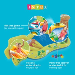 <b>Dinosaur</b> <b>Play</b> Center Water Slide Pool Water Sprayer Waterfall Kids Outdoor Backyard Water Park <b>Set</b> - Product Image 3