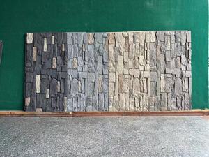 2024 nuevo diseño ligero PU panel de pared de piedra sintética <span class=keywords><strong>poliuretano</strong></span> interior y exterior 3D piedra cultural Big Rock Stone Brick - Product Image 3