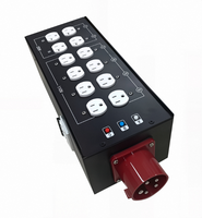 Disjoncteur ST 32A 220V en cuivre et acier, protection IP44, prises Edison US, panneau de distribution d'alimentation 110V, 12 prises pour l'audio