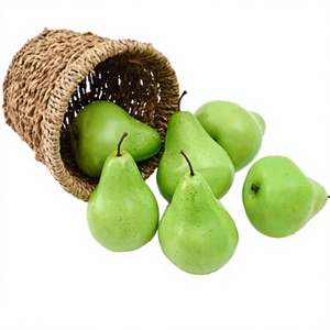 Poire artificielle verte et jaune réaliste en plastique, accessoires photo, décoration pour la maison, la cuisine, Thanksgiving, 11 cm, légère - Product Image 3