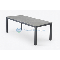 Tables de salle à manger d'extérieur modernes en pierre frittée 200*90cm pour hôtels et restaurants, idéales pour les buffets - Fabrication Foshan