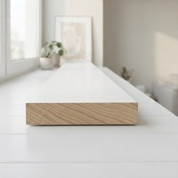 Plinthe intérieure plate blanche apprêtée en pin moderne, écologique, anti-insectes, facile à installer, 2,44 m, pour hôtels et hôpitaux