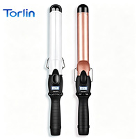Rizador de Pelo Eléctrico Torlin con Pantalla LCD de Temperatura, Sin Daños, Cerámico, para Uso Doméstico, Acabado Liso, Herramienta de Peinado