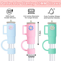 Couvre-pailles en silicone pour gobelets, embouts de paille de 10 mm pour Stanley