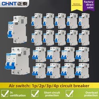Disjoncteur Chint NXB-63 1P/2P/3P, disjoncteur miniature domestique MCB, interrupteur principal 32A, courbe C compacte
