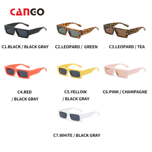 Cango Simple Cuadrado Personalizado Flat Top Gafas de sol personalizadas con logo Gafas Color Nuevo Marco cuadrado Gafas de sol Venta al por mayor Gafas de sol - Product Image 5