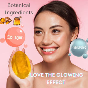 All'ingrosso personalizzato 24k oro incandescente sapone di bellezza per il miele e l'ingrediente tumerico - Product Image 5