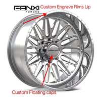 Jantes FANXI argentées 22x12 24x12 8x170 pour Ford F250 6X135 6 trous pour Ford F150 8X180 26X16 pour Chevy 2500HD 26x12 8x6.5