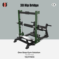 Equipo de Entrenamiento para Glúteos: Plataforma 3D Guiada para Levantamiento de Pesas con Barra, Almohadilla para Cadera y Rieles Reforzados, Postes Dobles para Gimnasios Profesionales