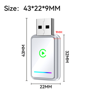 SilveryAuto Connect Carplay Wireless <b>Adapter</b> 2 in 1 Wireless CarPlay & Android Auto <b>Adapter</b> for OEM Wired CarPlay Upgrade - Product Image 2