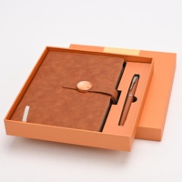 Ensemble Cadeau de Carnet d'Affaires A5 de Luxe Personnalisé en Gros, Agenda en Cuir PU avec Reliure Cousue, Journal Imprimé Couleur Personnalisée et Stylo