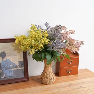 Branche de fleurs artificielles CallaFloral rose, jaune, violette, en plastique, décoration intérieure, bouquet de mariage - Product Image 1