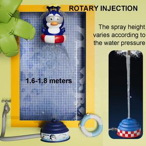 Jouet d'eau pour enfants, lanceur de fusées à jet d'eau rotatif volant, arroseur d'eau pour pelouse extérieure, salle de bain, pression d'eau - Product Image 6