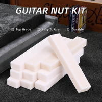 Part Gitar Berkualitas Tinggi Matte Tanpa Lapisan Mudah Digunakan CIK/OEM, Nut Atas Tulang Sapi Putih Kosong XZZ-101 12355924 untuk Bass 52*10*6mm