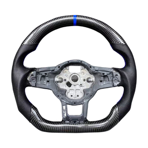 Volant de voiture en cuir carbone de qualité supérieure pour Volkswagen R-line Passat Golf Jetta Tiguan Polo <span class=keywords><strong>Bora</strong></span> Arteon 2010-2025 - Product Image 1