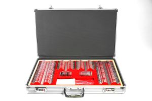 Ensemble de lentilles d'essai classiques TL-S30 à bord doré avec étui en aluminium, instrument d'examen visuel pour clinique d'optométrie - Product Image 2