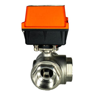 บอลวาล์วสแตนเลสสตีลมอเตอร์อัจฉริยะ3ทางควบคุมการไหลของน้ำระยะไกล RS485 24V ควบคุมการไหลตามสัดส่วนผ่านการรับรอง CE - Product Image 6