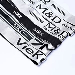 High Quality 5cm Width Jacquard Elastic Band Custom Logo Thick Nylon Woven Elastic Band for Garment Wristband Home Textile - Product Image 1