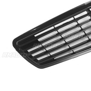 Grille avant pour Mercedes Benz W211 Classe E E200 E320 E350 E55 2002 2003 2004 2005 2006 Noir brillant - Product Image 6