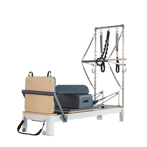 Reformer Pilates Half Tower dari Aluminium Alloy dengan Pegas yang Dapat Disesuaikan untuk Rumah, Studio Gym Komersial, Rehabilitasi, Full Half Tower Reformer - Product Image 1