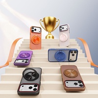 Darbeye dayanıklı manyetik braket 360 rotasyon standı iPhone için kılıf 17 hava 16 16e 15 14 13 12 11 Pro Max artı tutucu standı ile kapak