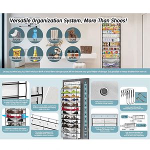 Multipurpose <b>Large</b> Capacity Eco-Friendly Non-Woven Fabric Clothes Shoes Foldable Storage Bag Hanging Organizer - Product Image 6