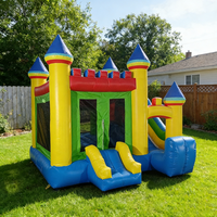Château gonflable commercial pour enfants, matériau PVC haute résistance, capacité 500 kg, structure de saut sécurisée, universel