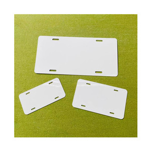 Placas <span class=keywords><strong>de</strong></span> matrícula <span class=keywords><strong>de</strong></span> aluminio personalizadas, color blanco brillante, sublimación, en blanco, tres tamaños, 12 ''x 6'' - Product Image 5