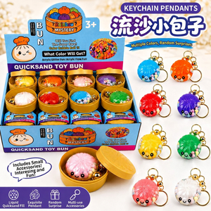 Unpackable Steamed Bun Keychain Fun Acrylic Emo-ji Xiaolongbao <b>Blind</b> Box Simulation Cute Small Toy Decorative Item - Product Image 2